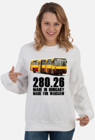 Bluza bez kaptura damska biała 280.26