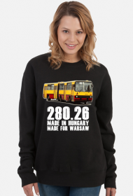 Bluza bez kaptura damska czarna 280.26