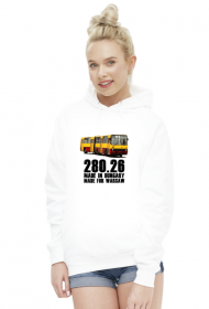 Bluza z kapturem damska biała 280.26