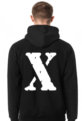 XXXTENTACION HOODIE BLACK WHITE BACKPRINT
