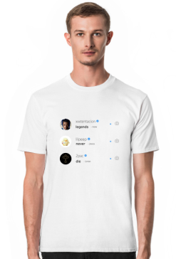XXXTENTACION & LIL PEEP & 2PAC TEE WHITE "legends never die"