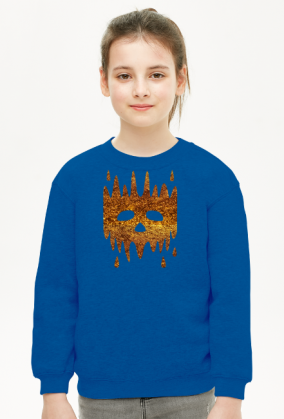 bluza dziecięca dziewczyna czaszka złoty pył