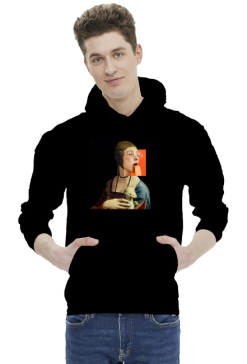 Sexy Lady with an Ermine Hoodie