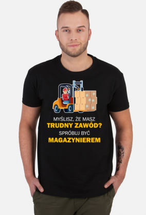 Magazynier. Prezent dla Magazynierów. Magazyniera. Paleta. Wózek widłowy. Praca Magazyniera