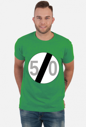 Koszulka na 50 urodziny znak 50