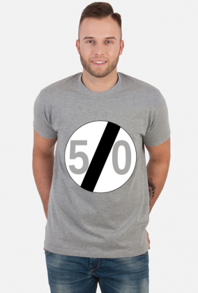 Koszulka na 50 urodziny znak 50