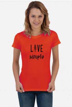 Live simply - koszulka damska