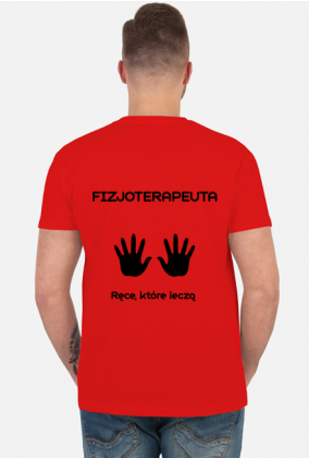 Koszulka męska - Fizjoterapeuta - ręce, które leczą / fizjoterapia rehabilitacja