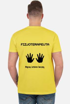Koszulka męska - Fizjoterapeuta - ręce, które leczą / fizjoterapia rehabilitacja