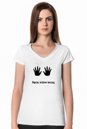 Koszulka damska - Ręce, które leczą - fizjoterapia, medycyna, lekarz