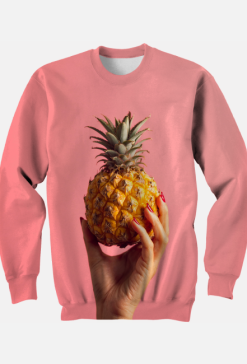 Pink Pineapple Sweatshirt Fullprint