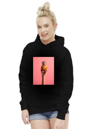 Pink Pineapple Hoodie Mini Print