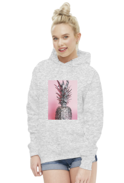 Silver Pineapple Hoodie Mini Print