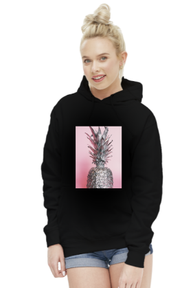 Silver Pineapple Hoodie Mini Print