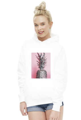Silver Pineapple Hoodie Mini Print