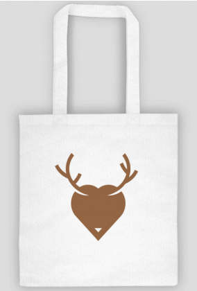 Heart deer - eko torba na święta