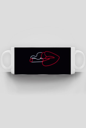 Smoking Lips Round Mug