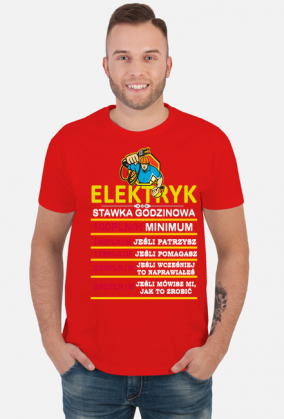 Elektryk. Prezent dla Elektryka. Koszulka dla Elektryka. Prąd