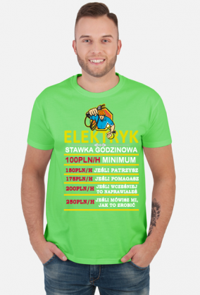Elektryk. Prezent dla Elektryka. Koszulka dla Elektryka. Prąd
