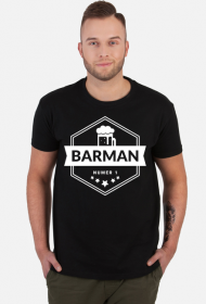 Koszulka męska ciemna - Barman numer 1