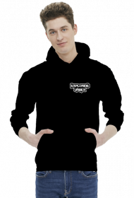 EXPLORIDE HOODY MINIMAL -czarna z małym logo z przodu