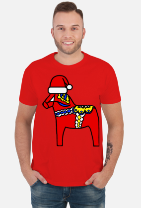 Dalahäst świąteczny t-shirt m