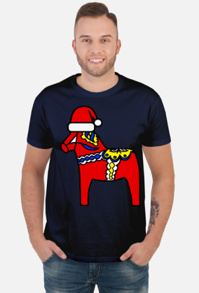 Dalahäst świąteczny t-shirt m