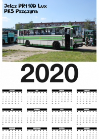 Kalendarz PKS Pszczyna na rok 2020