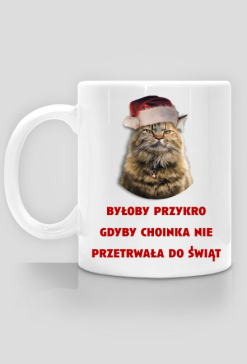 Kot na święta, świąteczna choinka
