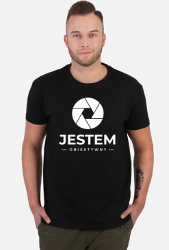 Koszulka męska ciemna - Jestem obiektywny