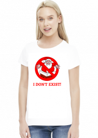 I don't exist koszulka z Mikołajem damska