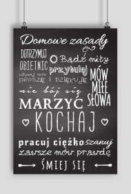 Domowe zasady plakat