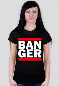 RUN BANGER blck lady shirt