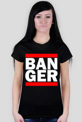 RUN BANGER blck lady shirt