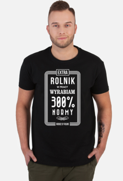 Koszulka EXTRA ROLNIK W PRACY WYRABIAM 300% NORMY