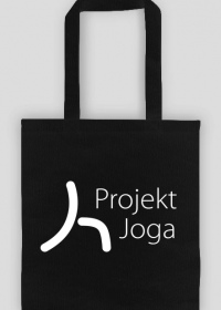 Czarna torba z logo Projekt Joga