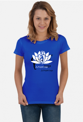 Koszulka czarna Kwiat Lotosu Projekt Joga