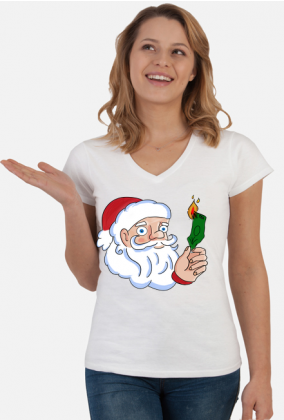 Świąteczna koszulka damska|Mikołaj