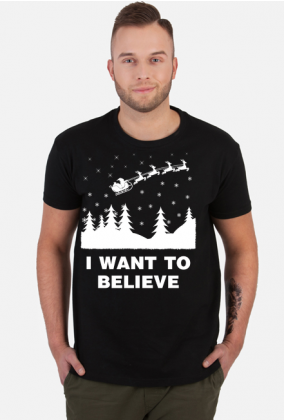 I want to believe koszulka świąteczna Mikołaj