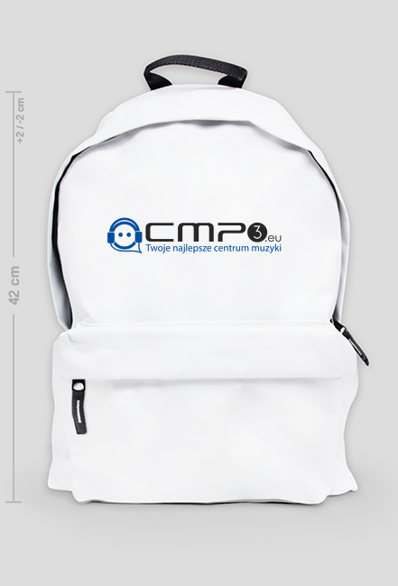 Plecak Biały Duży z Logo Cmp3.eu