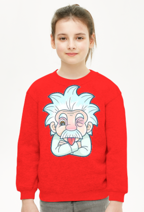 bluza z wydrukiem einstein