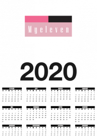 kalendarz 2020 Myeleven