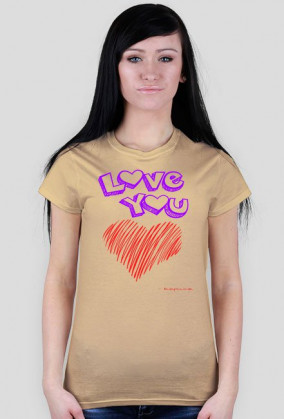 T-shirt LOVE YOU - dedykacja Olcia