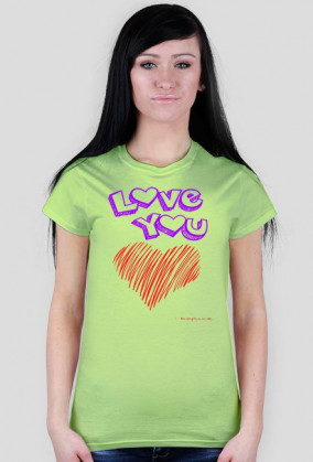 T-shirt LOVE YOU - dedykacja Olcia