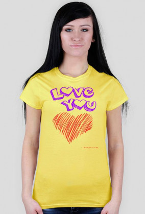 T-shirt LOVE YOU - dedykacja Olcia