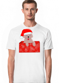 Świąteczna koszulka męska|Szczeniak