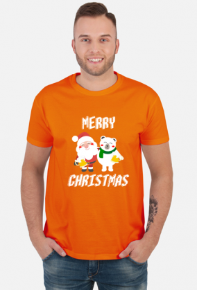 Koszulka Pijany Mikołaj i Misiu z piwem ,,Merry Christmas"