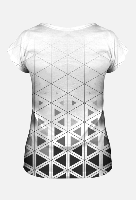 Abstract T-Shirt Damski Trójkąty 01