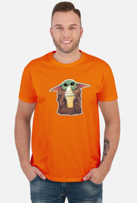 Baby Yoda Ice Cream Star Wars - męski tshirt