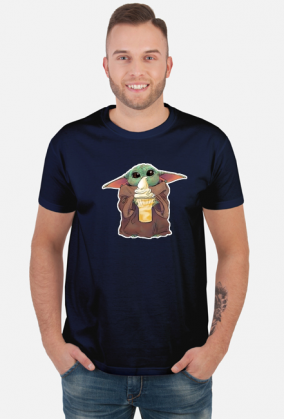 Baby Yoda Ice Cream Star Wars - męski tshirt